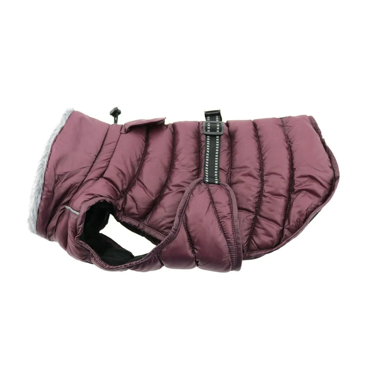 Alpine Extreme Weather Puffer Dog Coat Burgundy