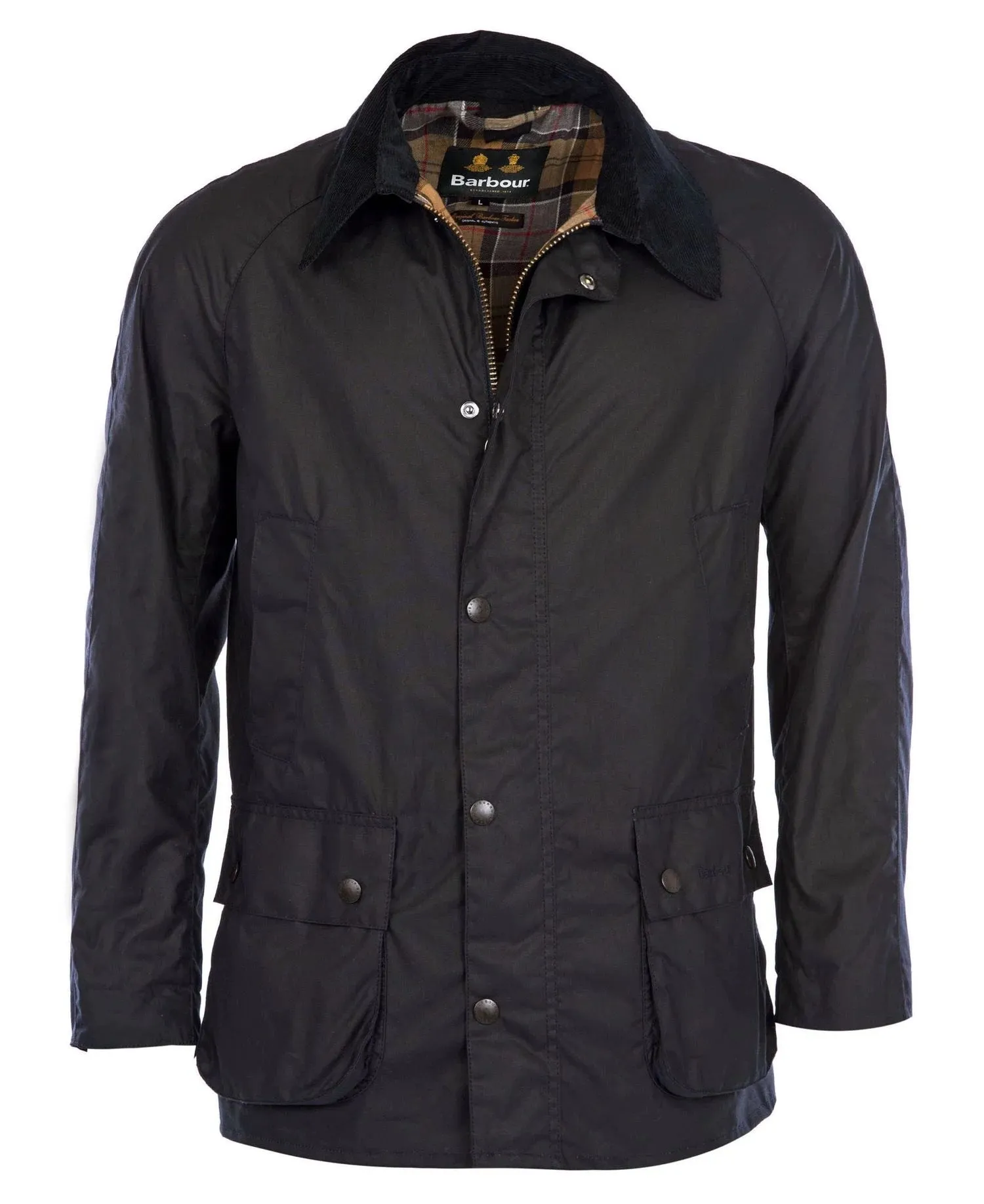 Barbour  Ashby Wax Jacket - Navy