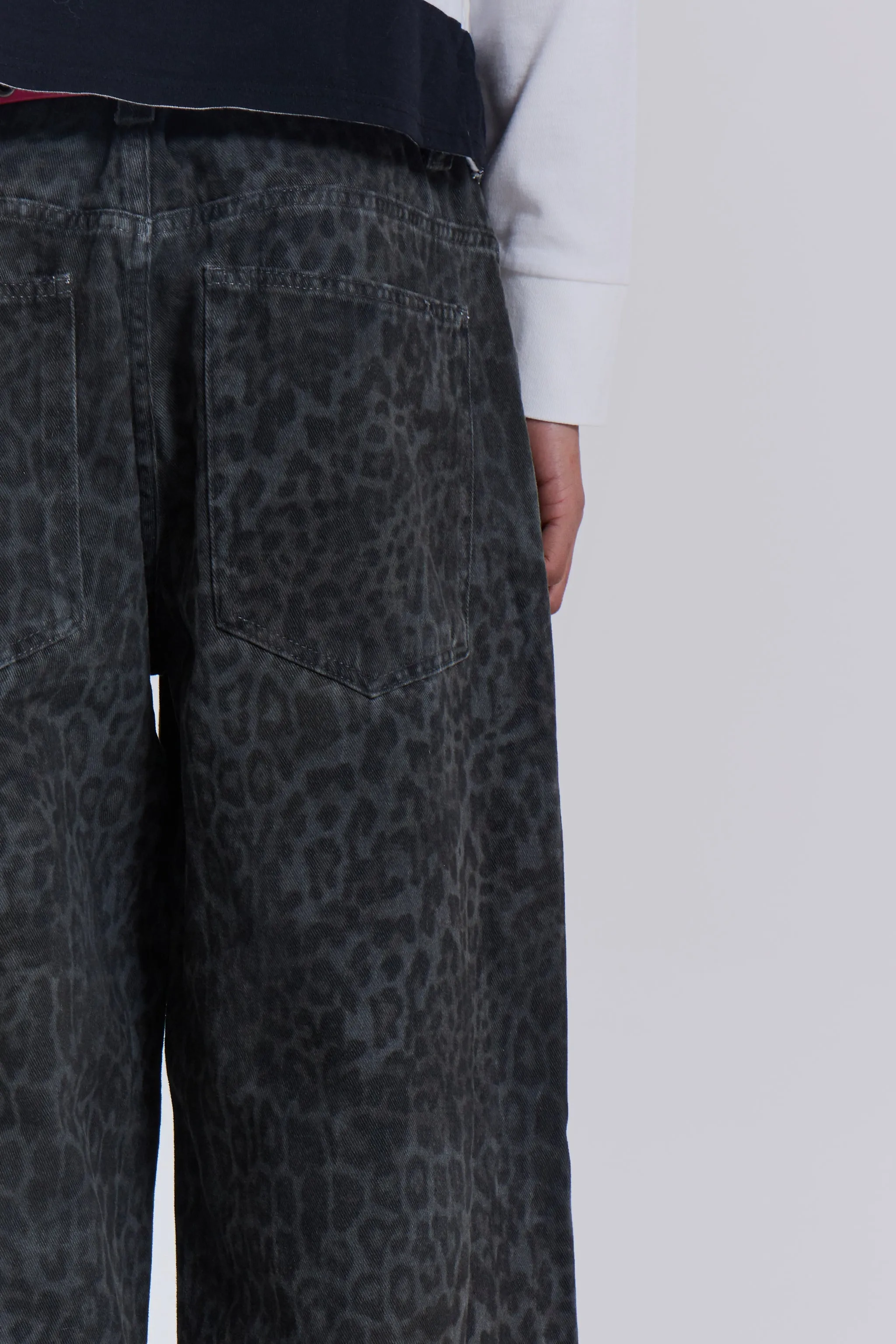 Charcoal Leopard Fade Colossus Jeans