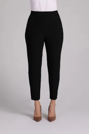 Flounce Pencil Pant | Black