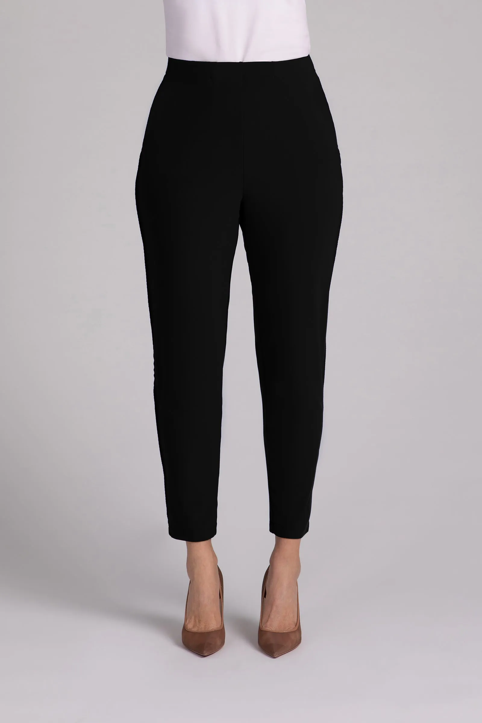 Flounce Pencil Pant | Black