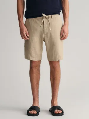 Gant Men Mid-Rise Loose Fit Linen Shorts