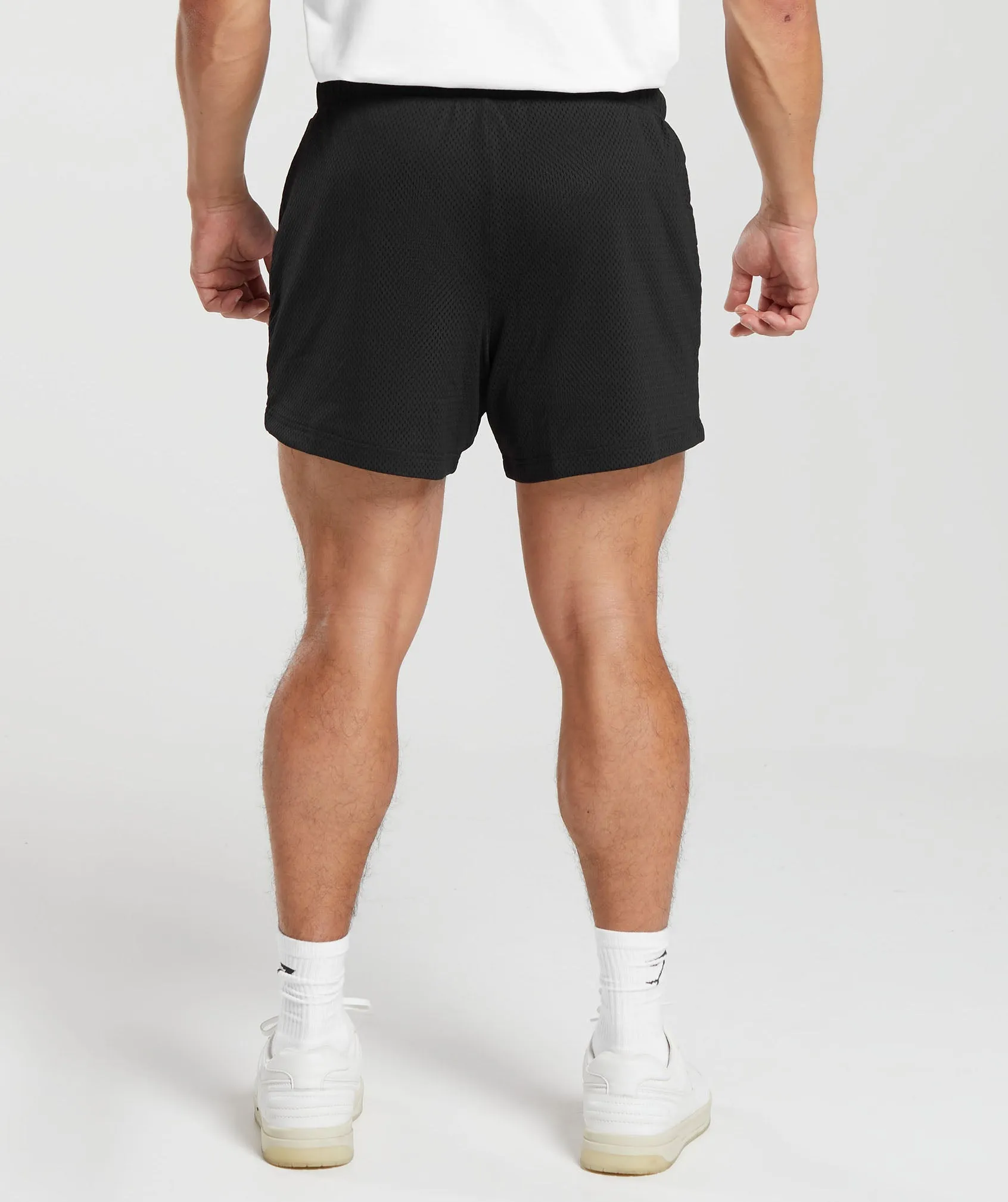 Gymshark Wordmark Mesh 5" Shorts - Black