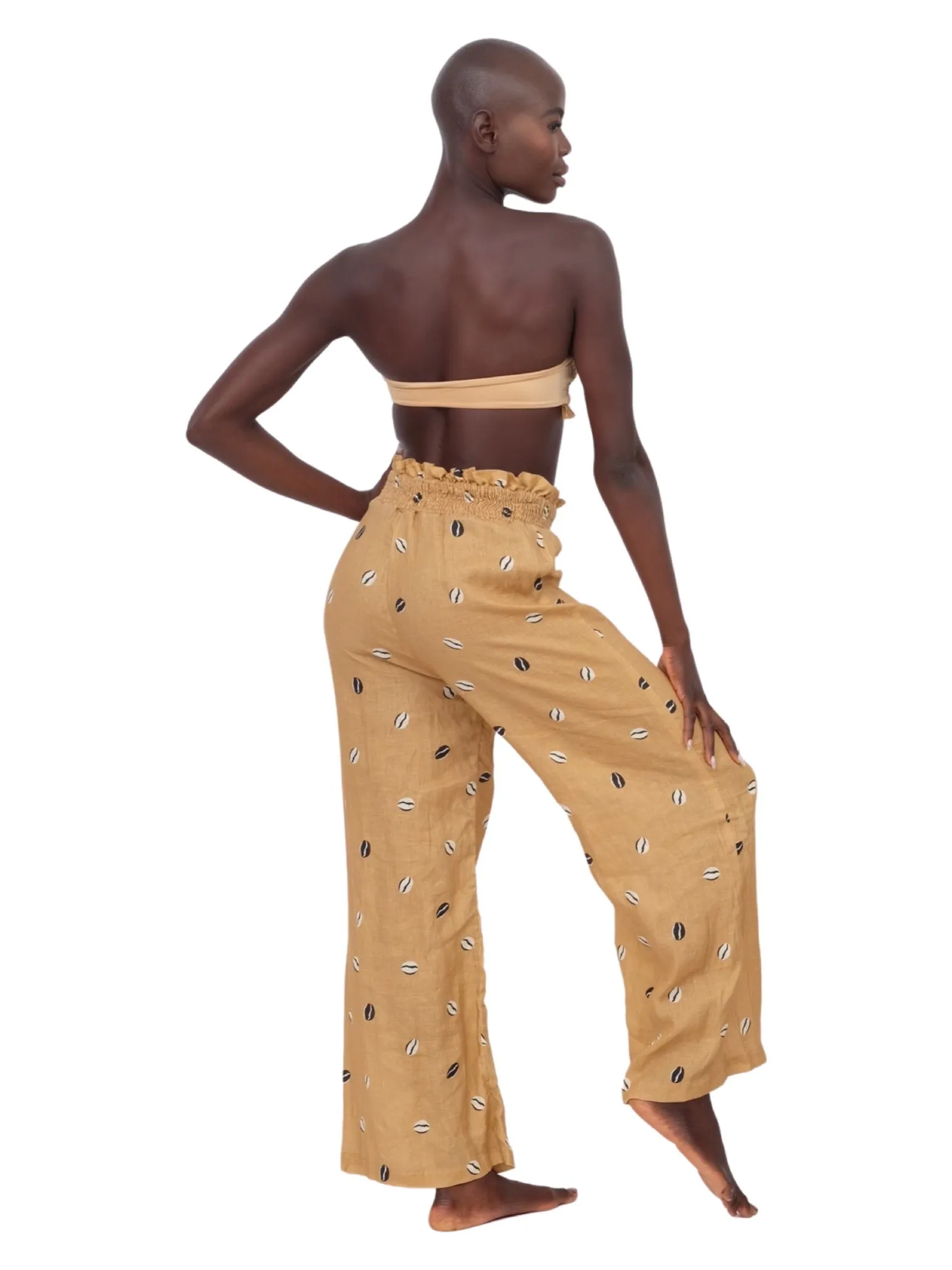 High Waist Coffee Bean Pants