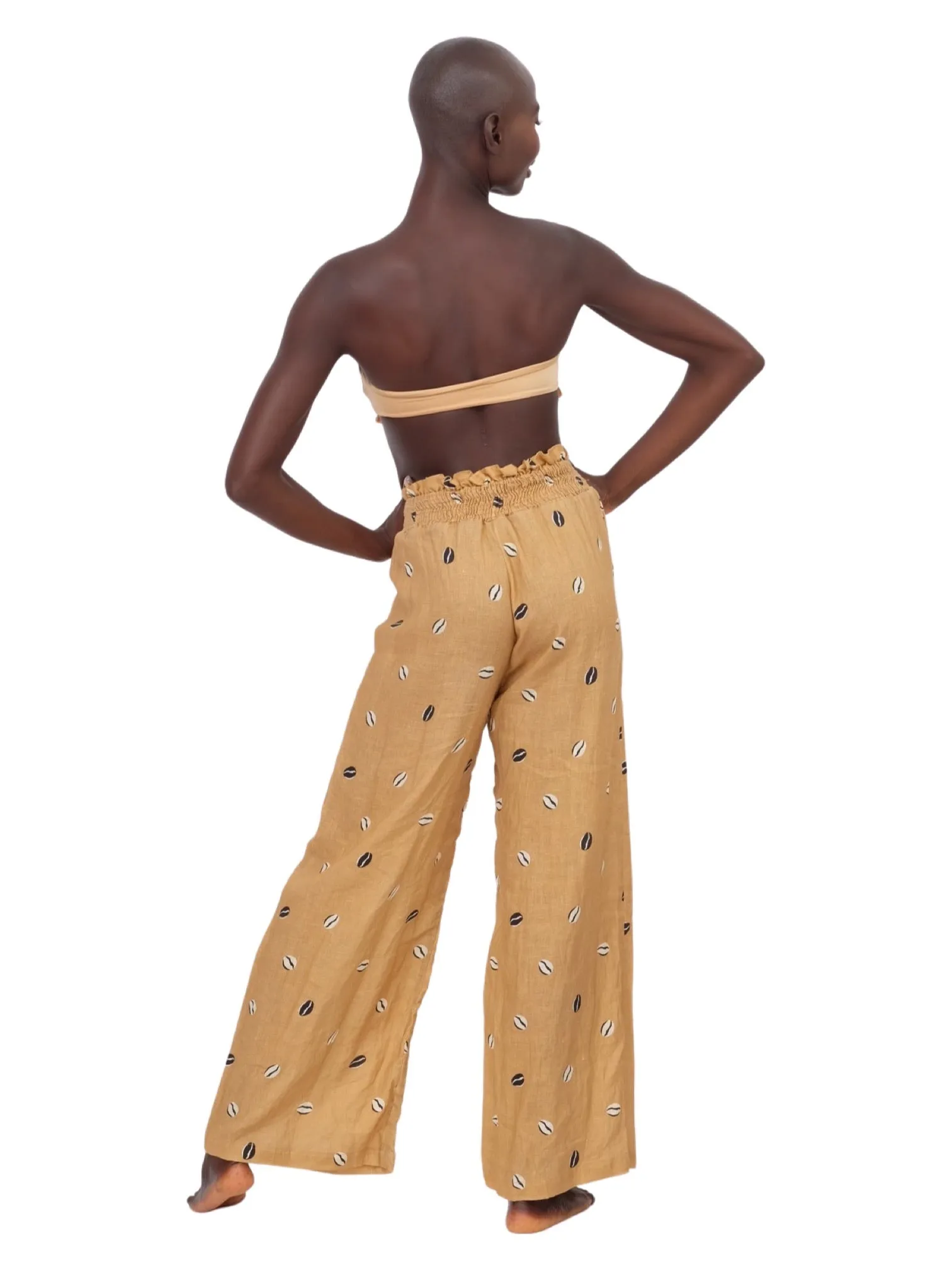 High Waist Coffee Bean Pants