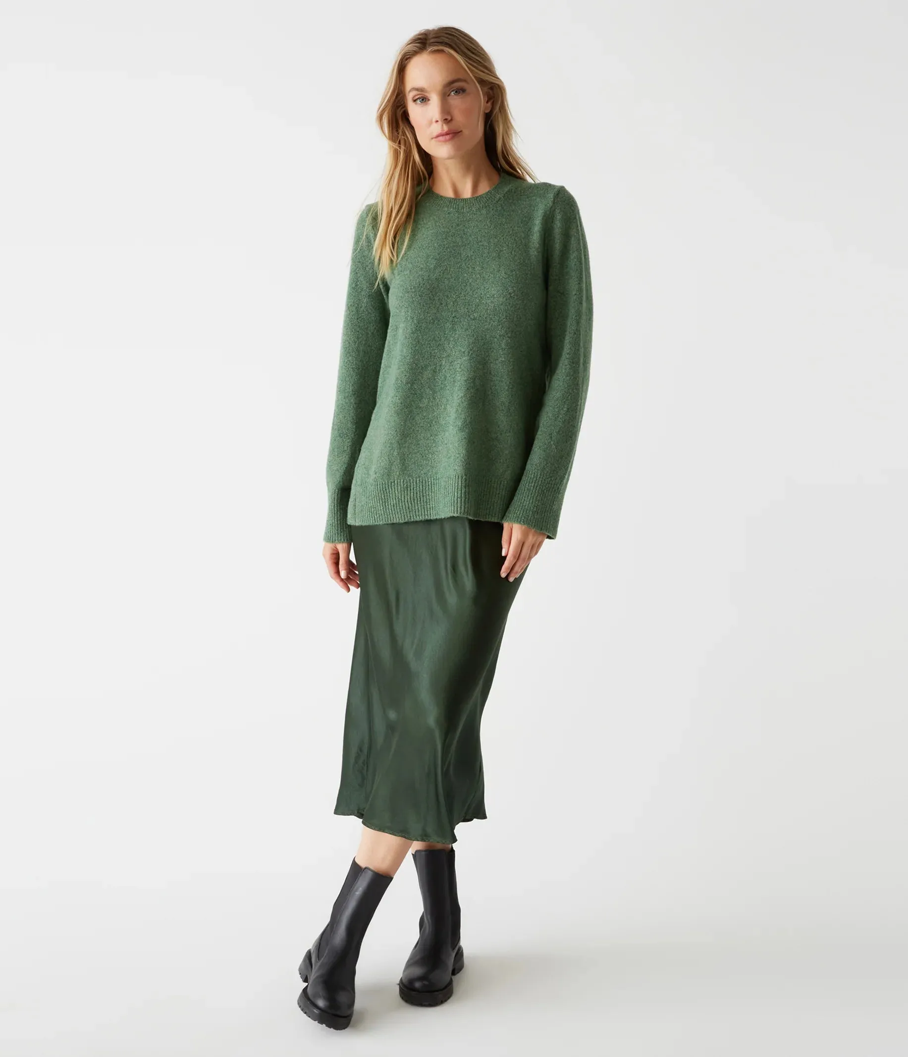 Imogen Crew Neck Sweater - Spruce