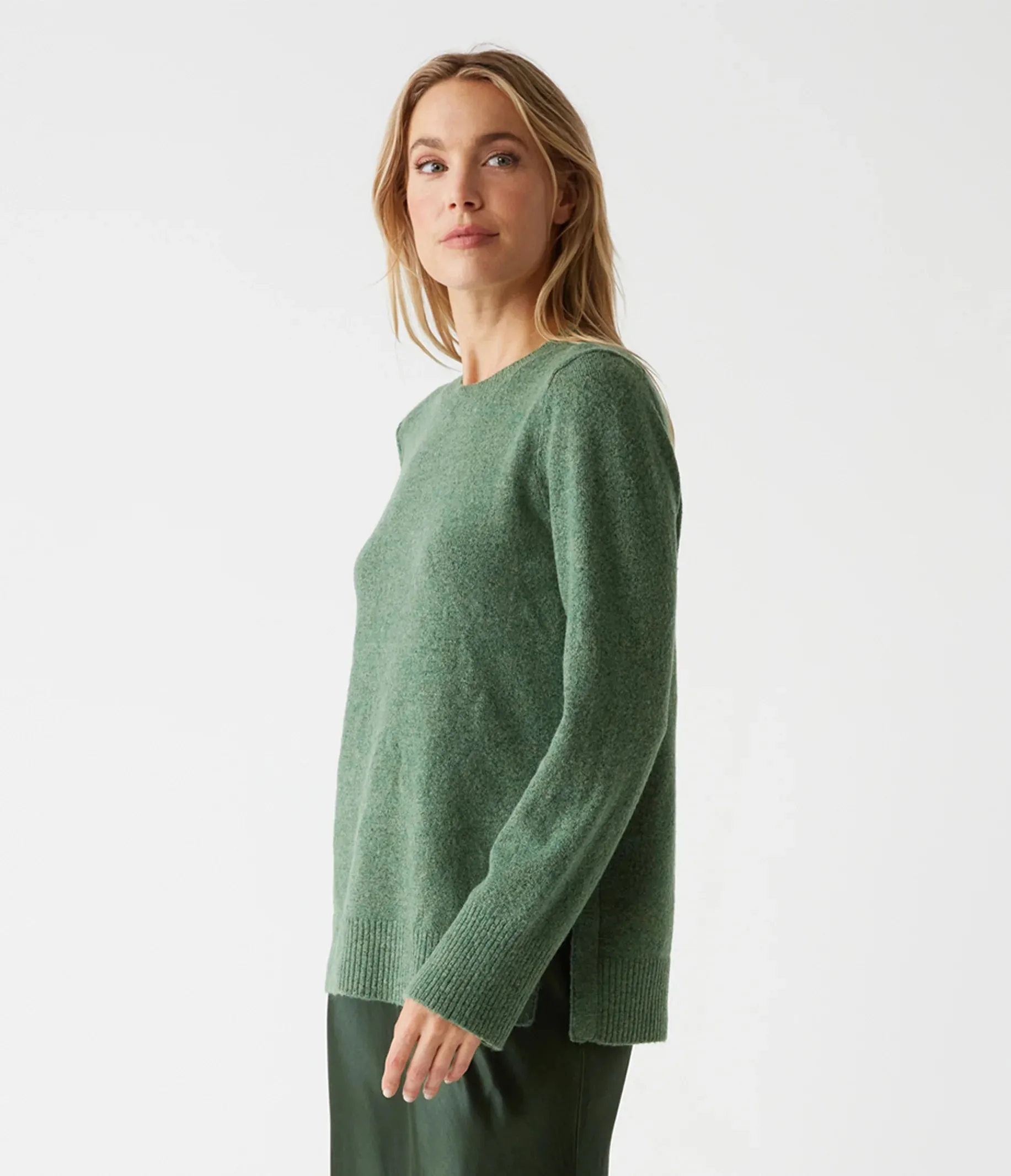 Imogen Crew Neck Sweater - Spruce