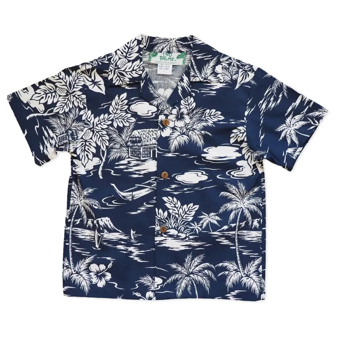 Island Navy Hawaiian Boy Shirt