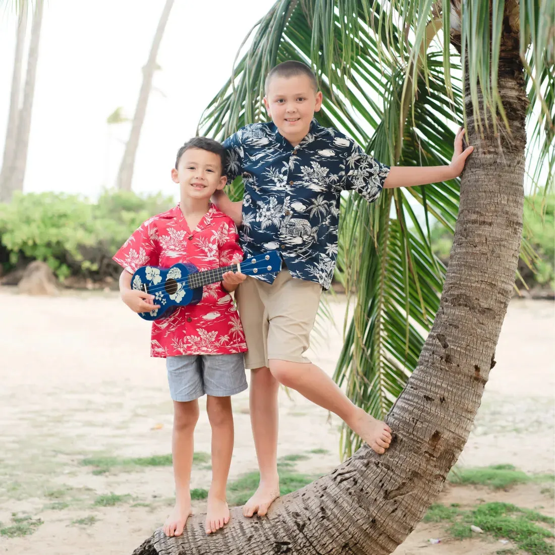 Island Navy Hawaiian Boy Shirt