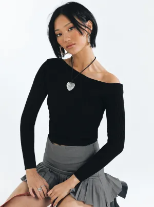 Jaybell Cold Shoulder Jumper Black