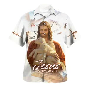 Jesus Is My Savior The Lamb Hawaiian Shirts For Men & Women - Christian Hawaiian Shirt - Hawaiian Summer Shirts