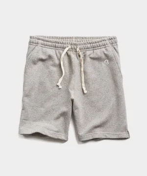 Lightweight Warm Up Short in Light Grey Mix