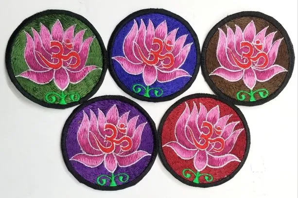 Lotus/Om Patches (Pack Of 5)