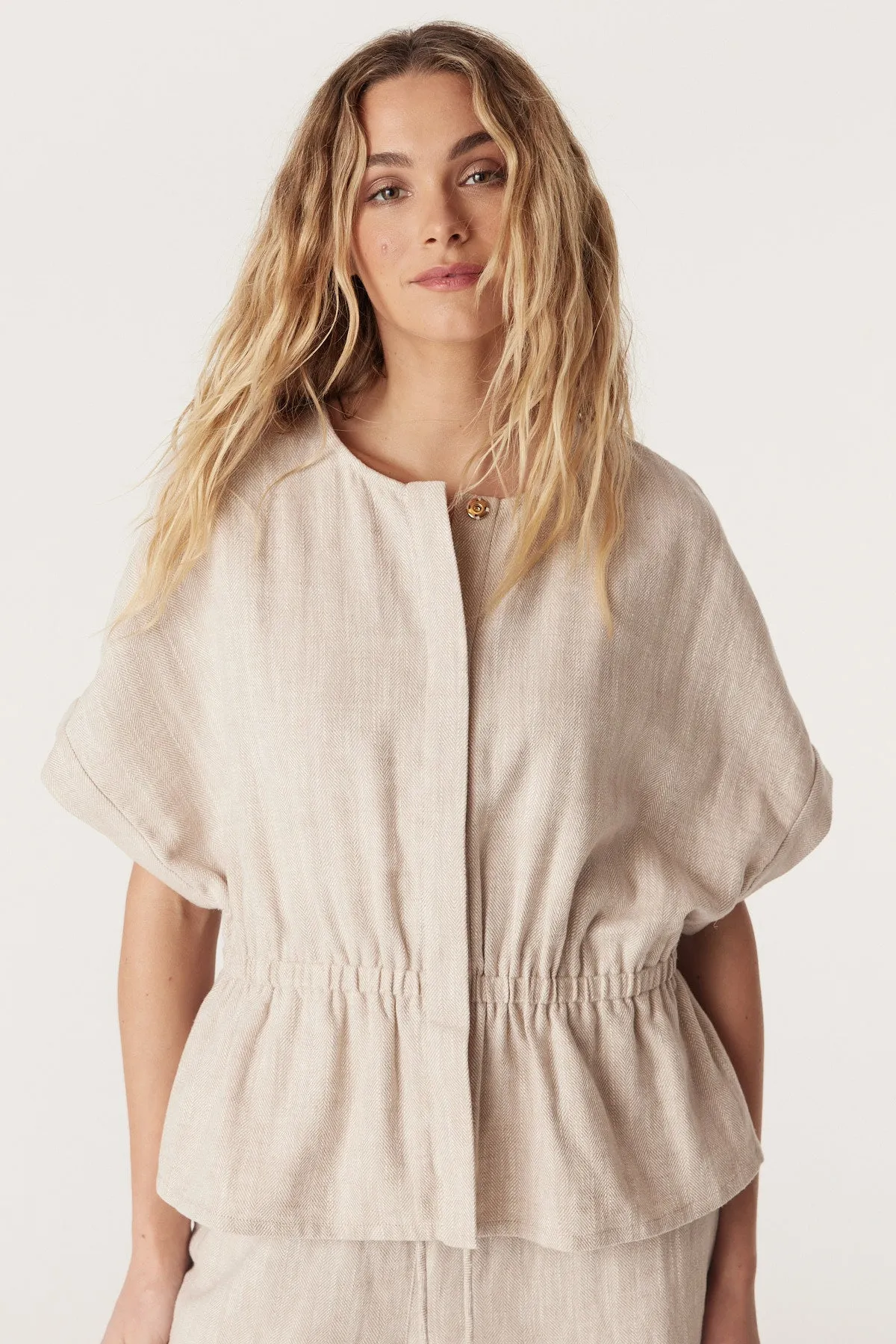 Marrakesh Linen Jacket - Natural