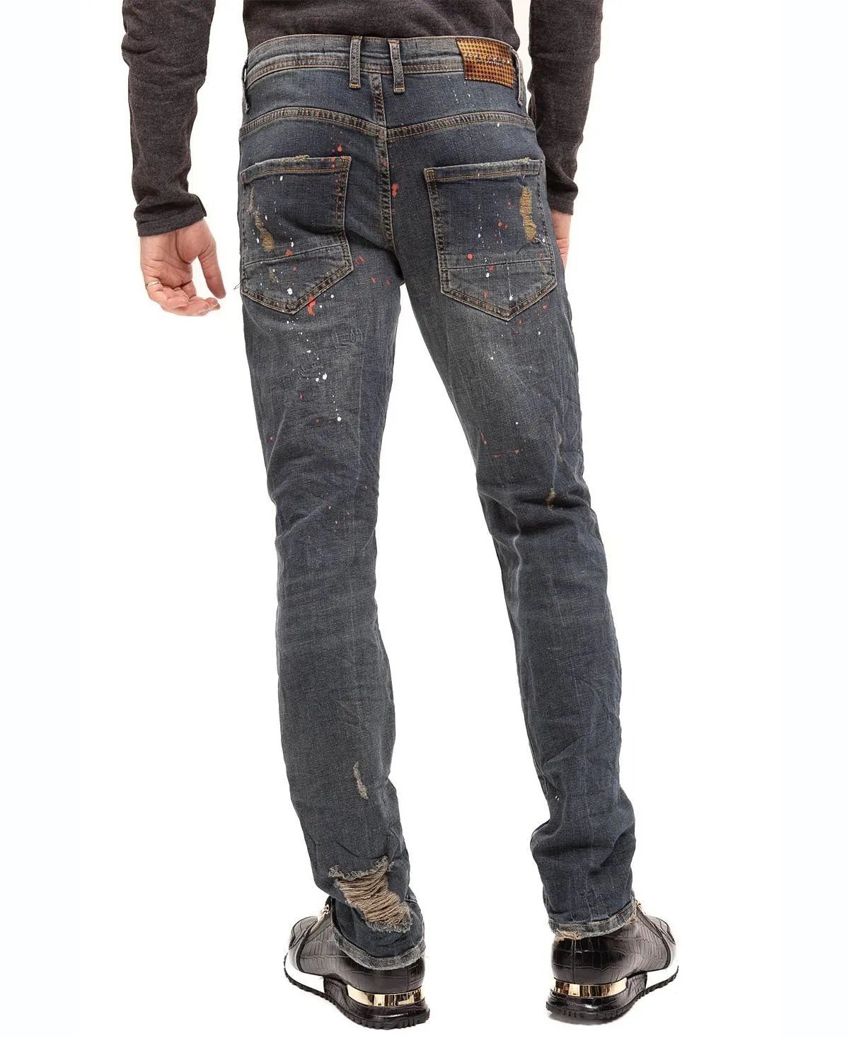 Men's denim jeans modern sepia RON TOMSON