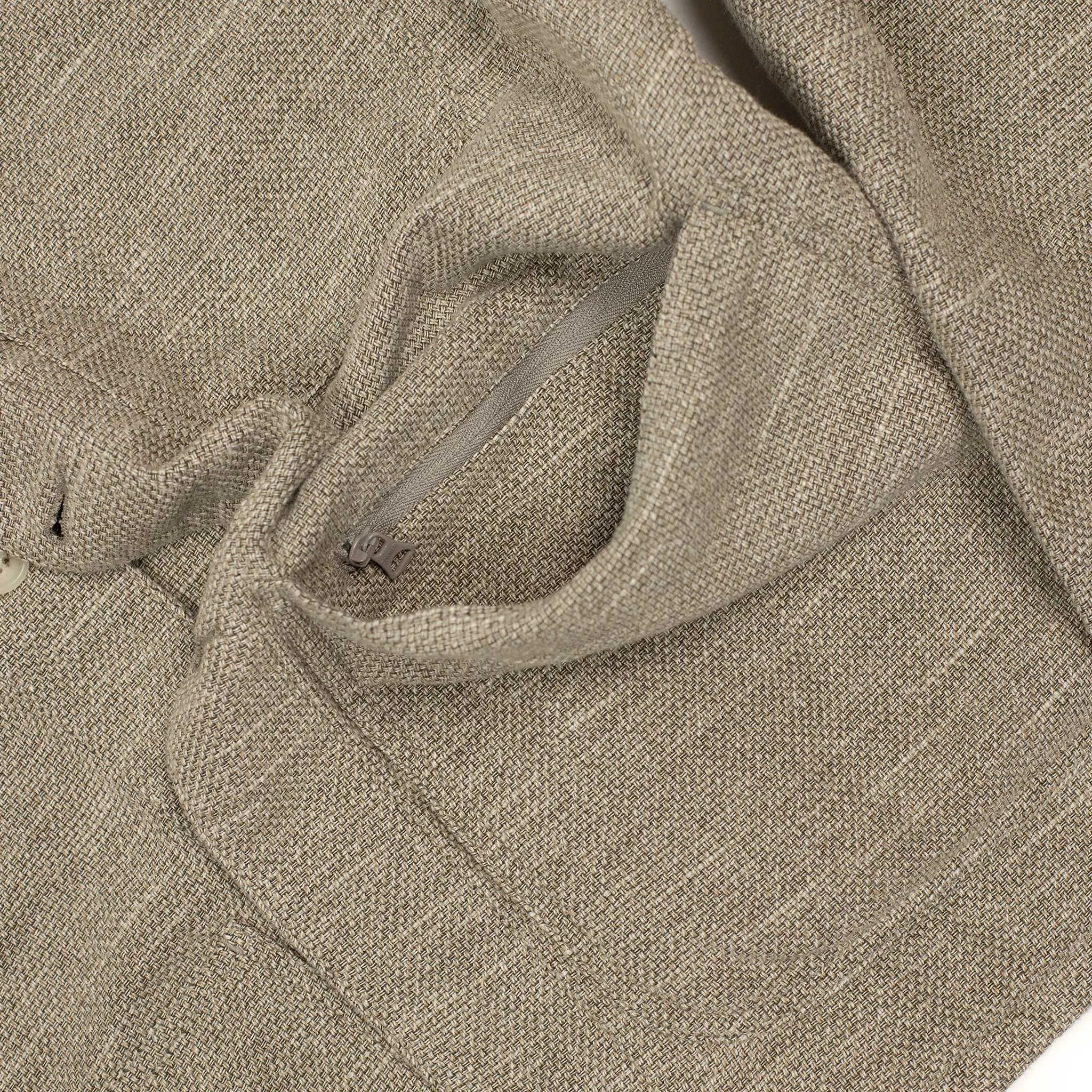 MIL chore coat in sand cotton linen canvas