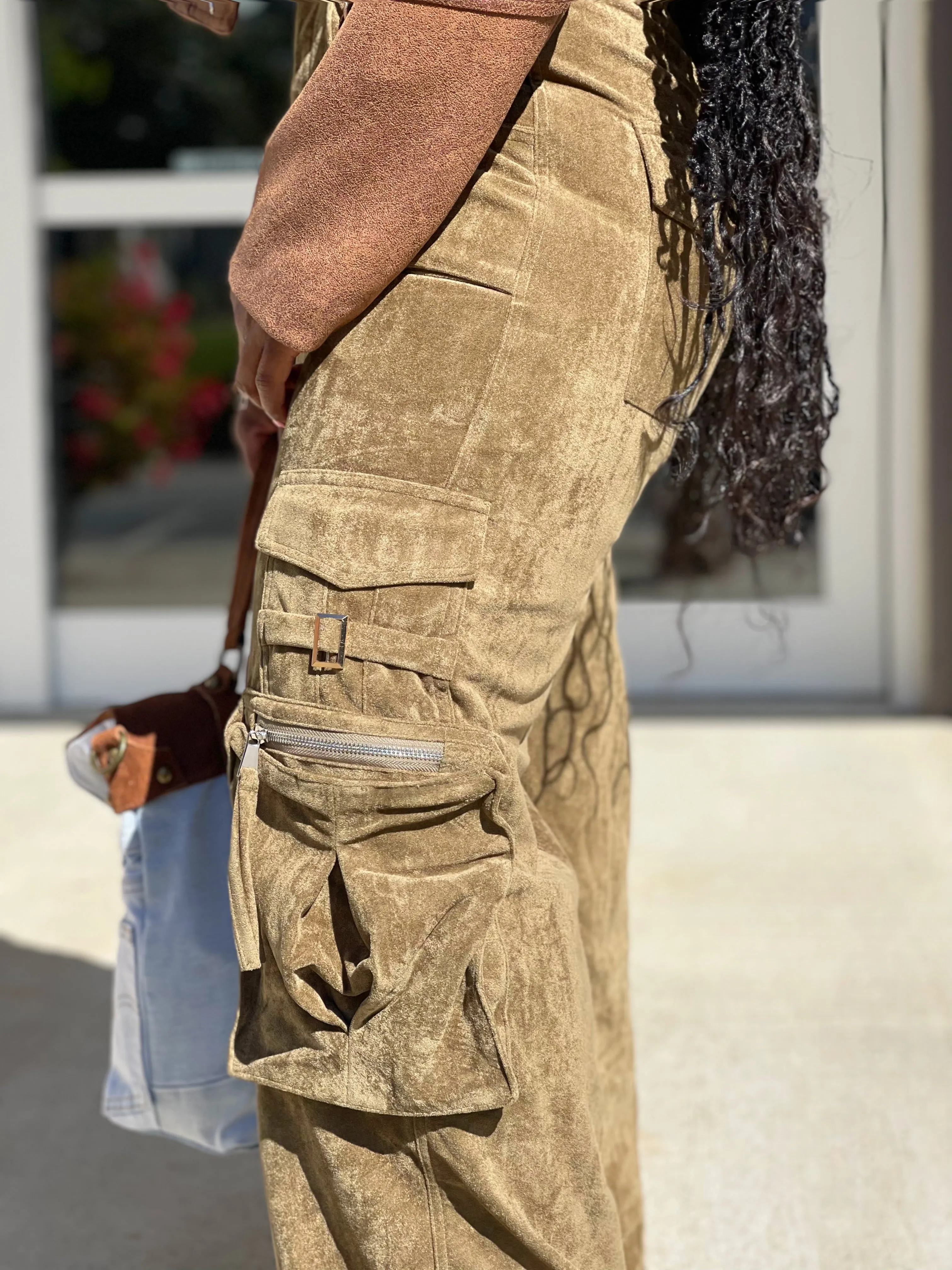 Mocha Vegan Suede Pants