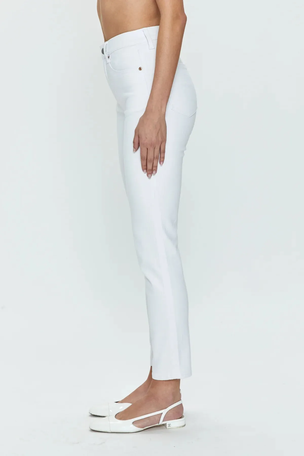 Pistola Madi High-Rise Modern Slim Jean: White