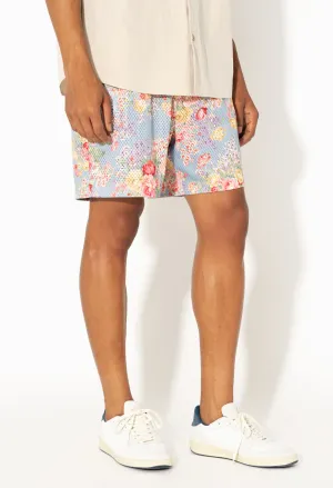 Practice Shorts / Blue Tuscan Floral