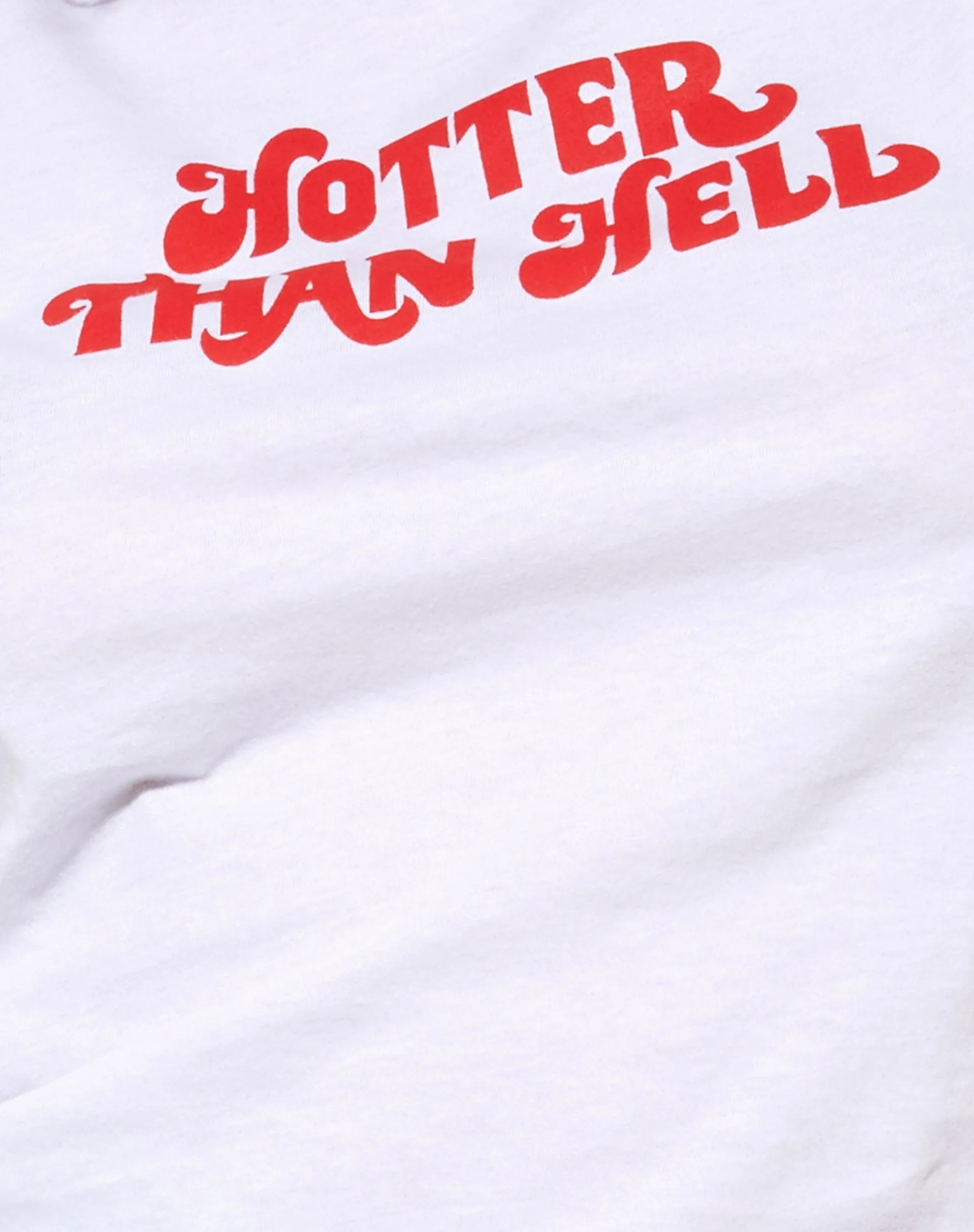 Shrunk Tee in White Hotter Than Hell