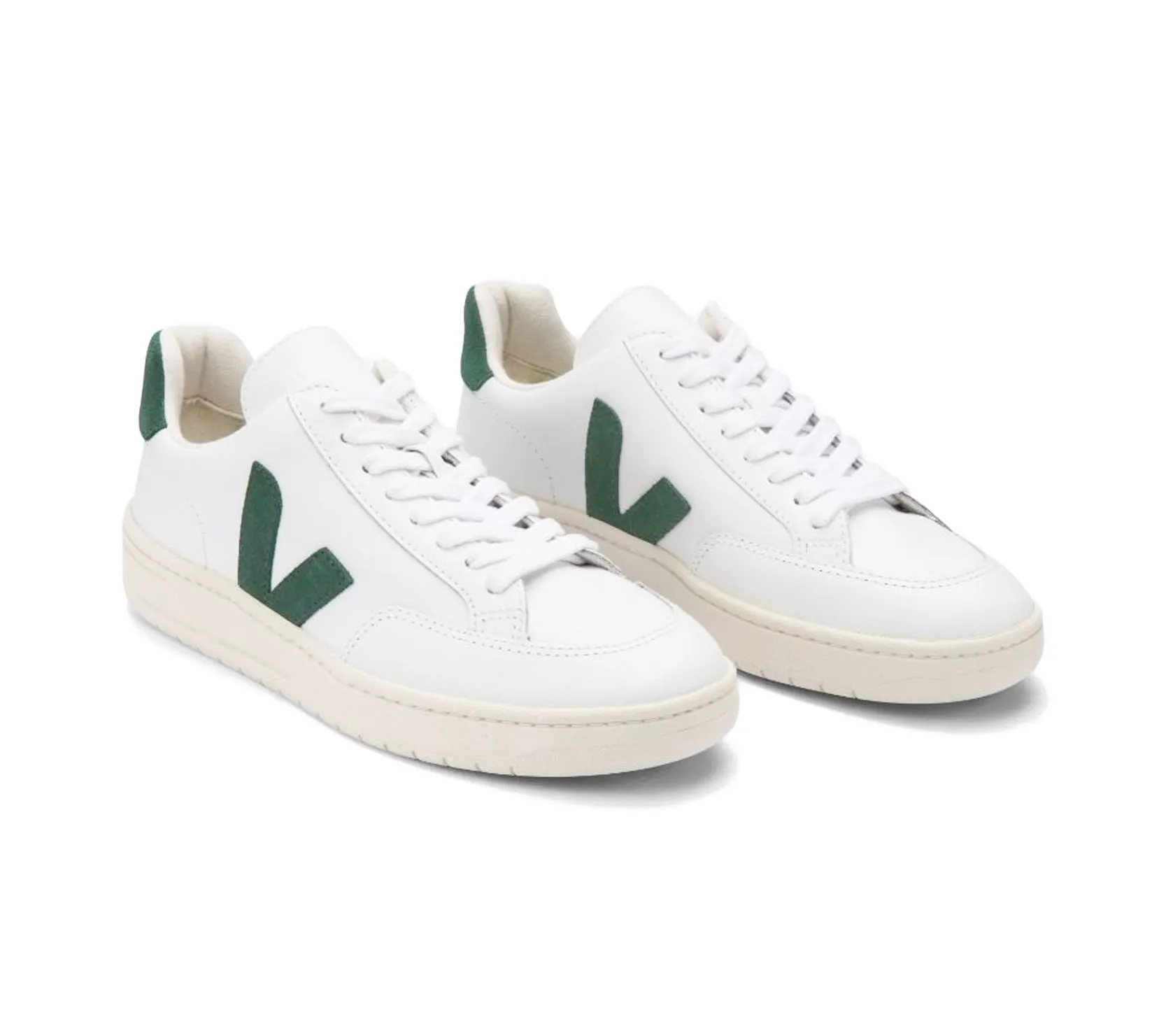 V-12 Leather Sneaker | White/Cyprus