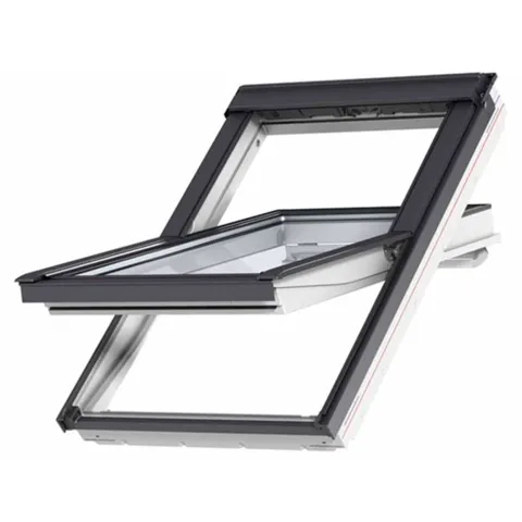 VELUX GGL FK06 2067 High Energy Efficiency Glazing White Painted Centre-Pivot Window (66 x 118 cm)