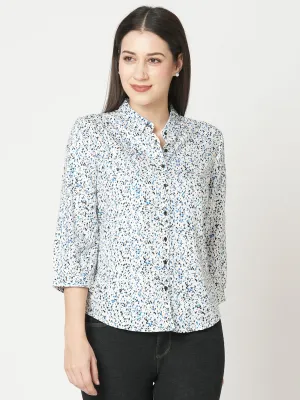 Women Slim Fit Galaxy Print Printed Shirt