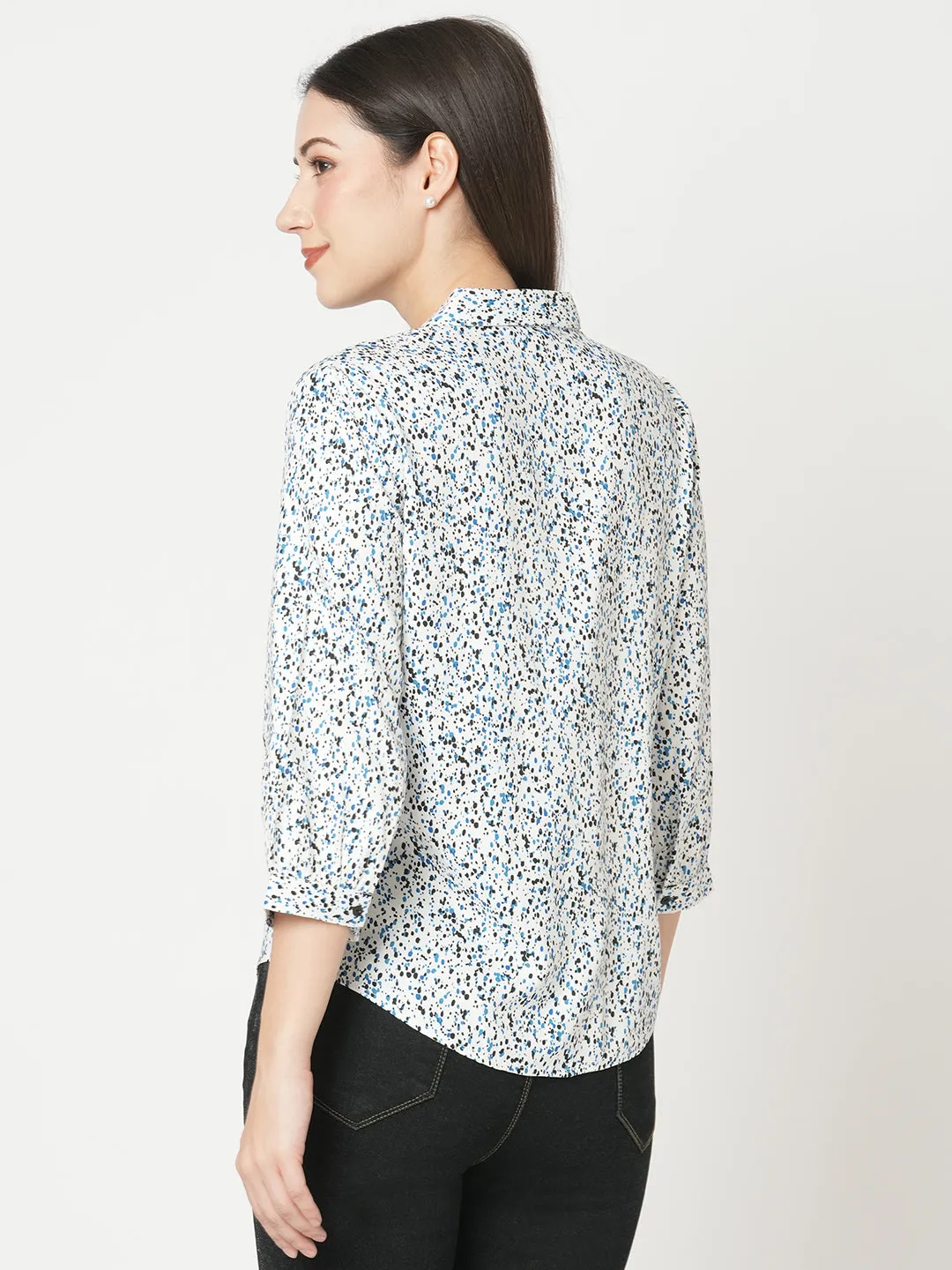 Women Slim Fit Galaxy Print Printed Shirt